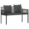 vidaXL Lauko suoleliai 2 -Seater 116 x 56 x 75 cm poliratanas