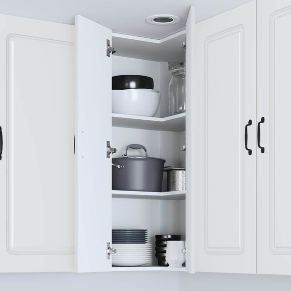 vidaXL Virtuvės sieninė spintelė su lentyna Balta 57 x 57 x 100 cm