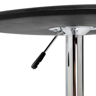vidaXL Baro stalas, juodos spalvos, MDF, 60cm skersmens