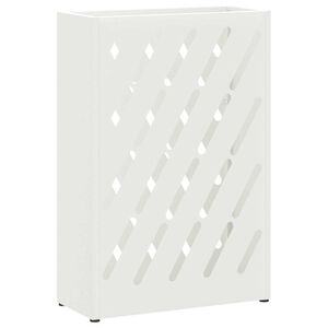 vidaXL Lietaus skėtis stovas Balta 28 x 12 x 41 cm Plienas