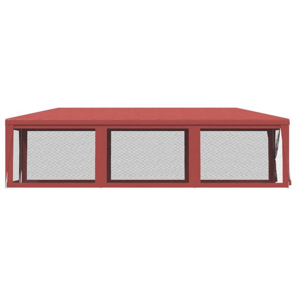 vidaXL Proginė palapinė su 8 tinklinėmis sienomis, raudona, 3x9m, HDPE