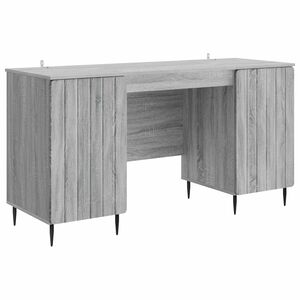 vidaXL Stalas Pilka sonoma ąžuolo 142,5 x 50 x 75 cm Apdirbta mediena