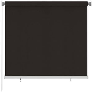 vidaXL Lauko roletas, 165 (plotis) x 140 (auk&scaron;tis) cm, rudos spalvos, HDPE