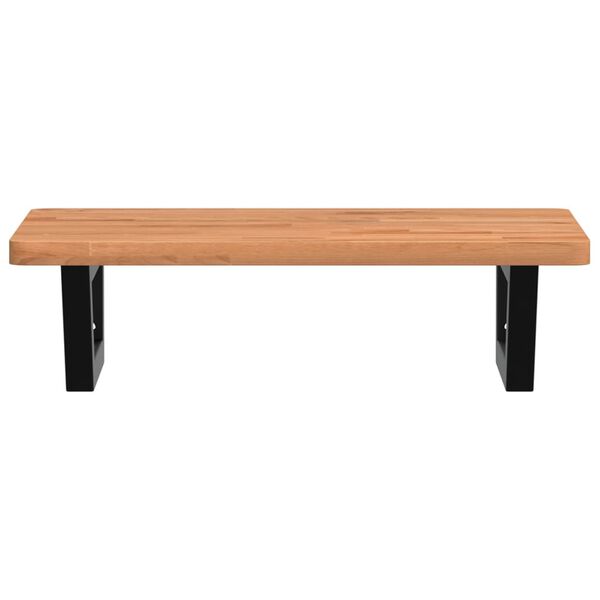 vidaXL Lentyna praustuvui, plienas ir bukmedžio medienos masyvas