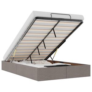 vidaXL Osmanų lovos rėmas be čiužinio, taupe, 120x190cm, audinys