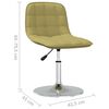 vidaXL Pasukama valgomojo kėdė, žalios spalvos, audinys