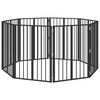 vidaXL &Scaron;unų vartai 8 pcs Juodas 60 x 80 cm Cinkuota plienas