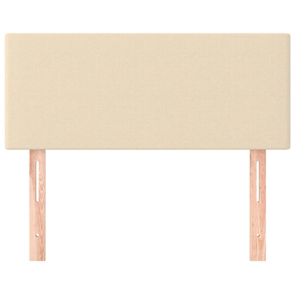 vidaXL Galvūgalis, kreminės spalvos, 90x5x78/88cm, audinys