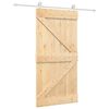 vidaXL Slankios durys Natūrali ir Balta 100 x 210 cm