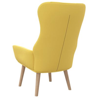 vidaXL Poilsio kėdė, garstyčių geltonos spalvos, audinys