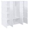 vidaXL Storage Cube Organizer su 16 kubelių ir pakabinamų strypų PP