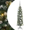 vidaXL Dirbtinis lieknas Kalėdų medis Žalia ir balta 120 cm
