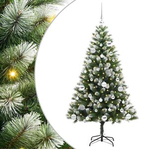 vidaXL Dirbtinis sulankstomas Kalėdų medis su pūkuotu sniegu 150 LED