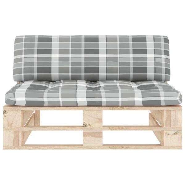 vidaXL Vidurinė sodo sofos dalis iš palečių, impregnuota pušis