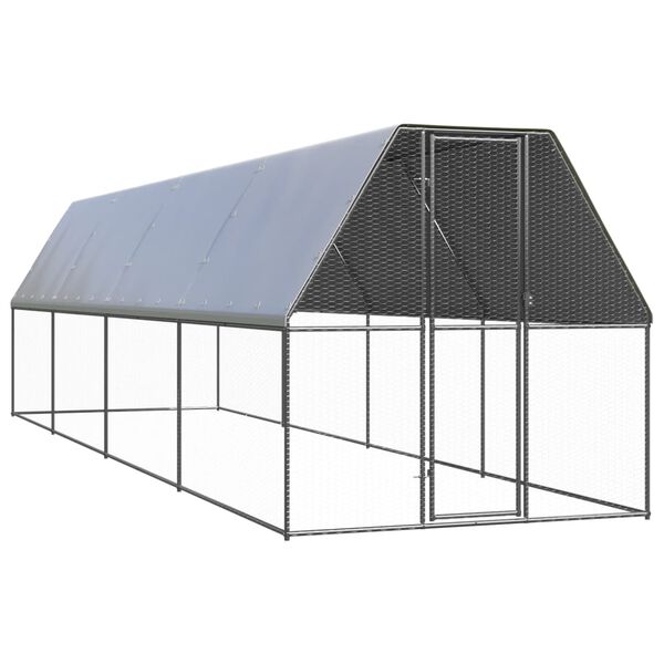 vidaXL Lauko narvas vi&scaron;čiukams, 2x8x2m, galvanizuotas plienas