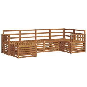 vidaXL Sekcijos sofų komplektas 6 pcs Natūrali