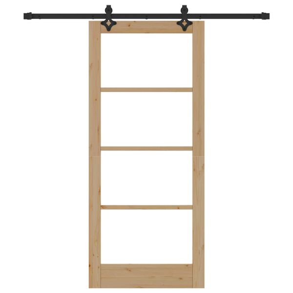 vidaXL Slankios durys ORKDAL Natūrali ir juoda 86 x 198,5 cm