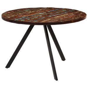 vidaXL Valgomojo stalas, 110x75cm, perdirbtos medienos masyvas
