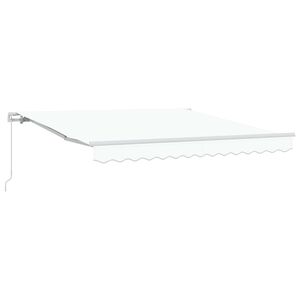 vidaXL Rankinė markizė 3 x 2,5 m Balta 100% poliesteris
