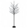 vidaXL LED rutuliukų Kalėdų eglutė Juoda 18 x 18 x 120 cm Plienas