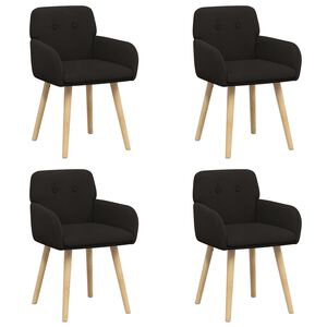 vidaXL Valgomojo kėdės 4 vnt. Boucl&eacute; Juoda 59 x 56,5 x 85 cm