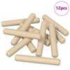 vidaXL Mediniai kai&scaron;čiai 12 pcs Ruda &Oslash; 8 x 50 mm Medienos masyvas