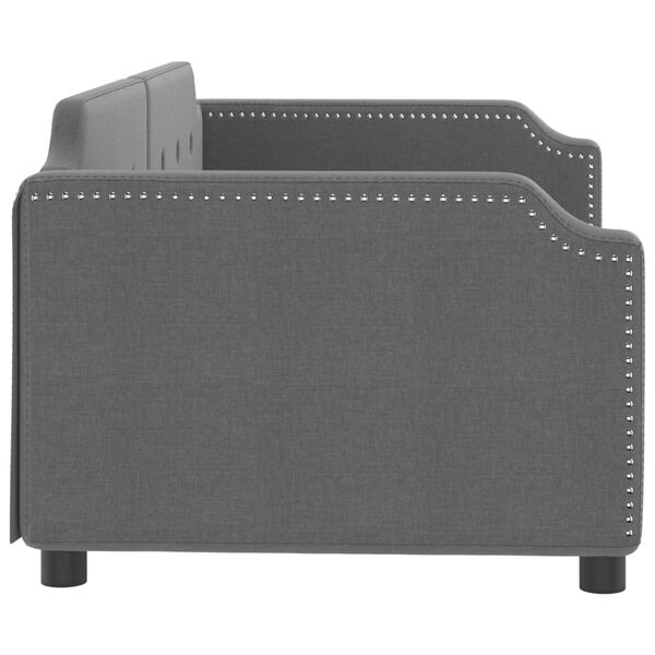 vidaXL Sofa, tamsiai pilkos spalvos, 90x190cm, audinys