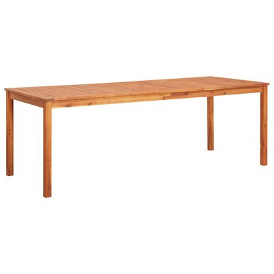 vidaXL Sodo stalas, 215x90x74cm, akacijos medienos masyvas