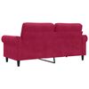 vidaXL Dvivietė sofa, raudonojo vyno spalvos, 140cm, aksomas