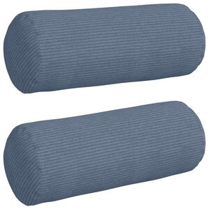 vidaXL Pagalvės 2 pcs Mėlyna &Oslash; 15 x 40 cm Kordūrinis audinys