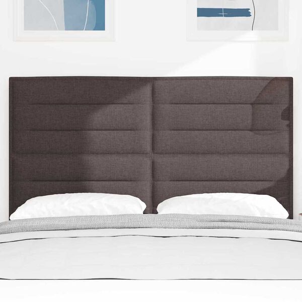 vidaXL Galvūgalis Tamsiai rudas 144 cm audinys