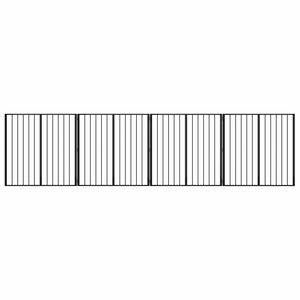 vidaXL &Scaron;unų vartai 4 vnt. Juodas 100 x 100 cm Cinkuota plienas