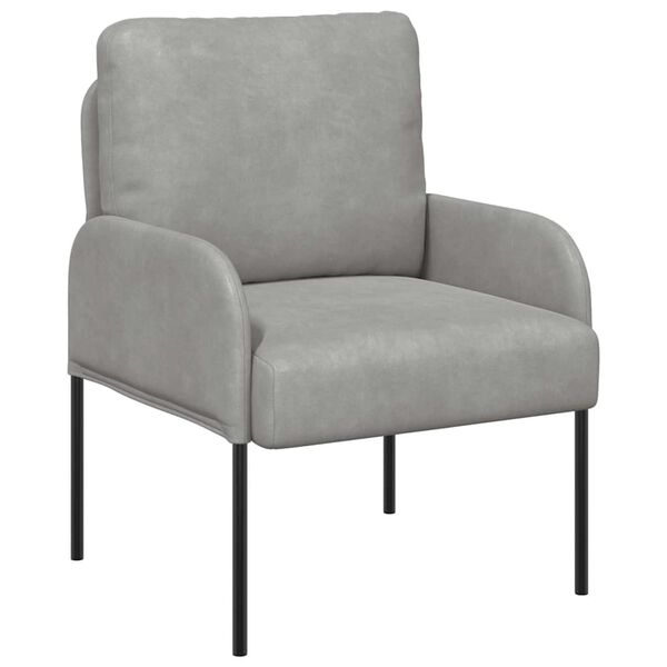 vidaXL Sofos su pagalve 55cm &Scaron;viesiai pilka fanera