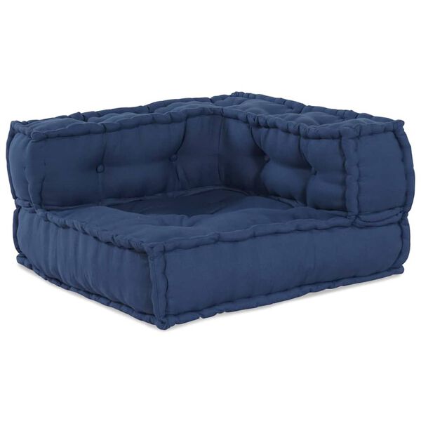 vidaXL Modulinė sofa 3 pcs Indigo audinys
