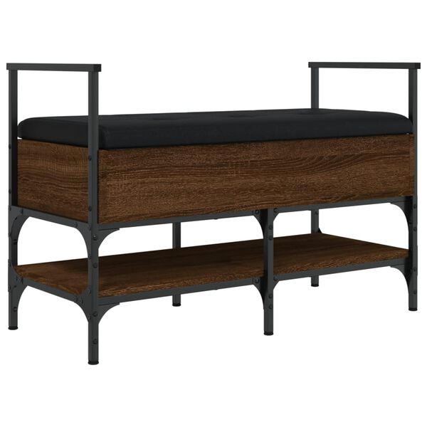 vidaXL Batų suoliukas, rudas ąžuolo, 85,5x42x57,5cm, apdirbta mediena