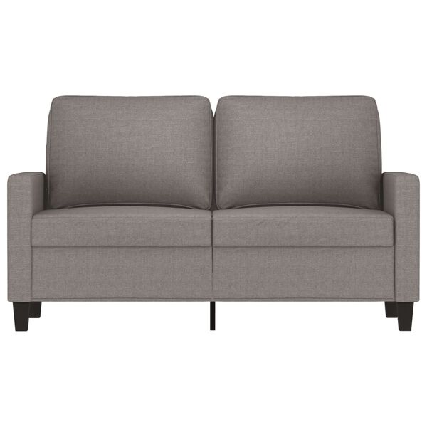 vidaXL Dvivietė sofa, taupe spalvos, 120cm, audinys