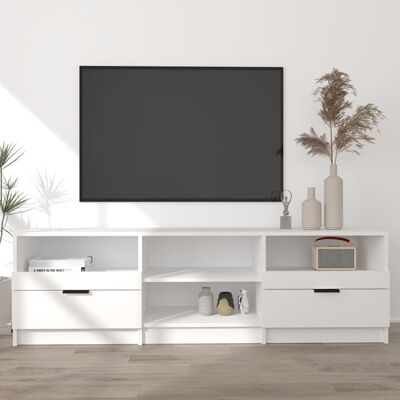 vidaXL Televizoriaus spintelė, balta, 150x33,5x45cm, apdirbta mediena