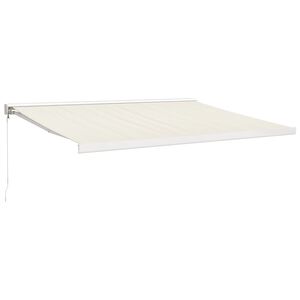 vidaXL I&scaron;traukiama markizė, kreminė, 4x3m, audinys ir aliuminis
