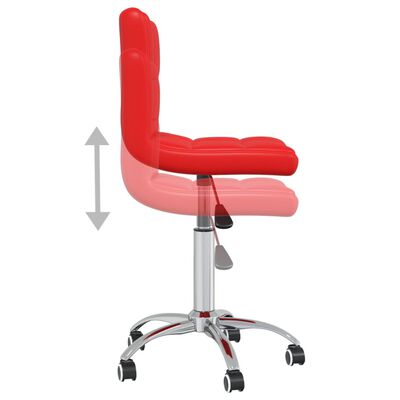 vidaXL Pasukama biuro kėdė, raudonos spalvos, dirbtinė oda