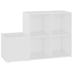 vidaXL Koridoriaus spintelė batams, balta, 105x35,5x70cm, mediena