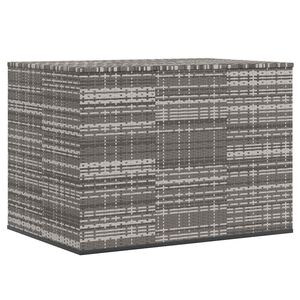 vidaXL Sodo dėžė pagalvėlėms, pilka, 145x100x103cm, PE ratanas