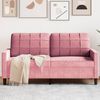 vidaXL Dvivietė sofa, rožinės spalvos, 140cm, aksomas