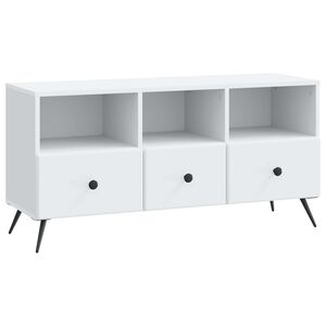 vidaXL Televizoriaus spintelė su stalčių Balta 102 x 34,5 x 50 cm