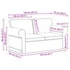 vidaXL Sofa 120cm 2 pcs Mėlyna Metalas