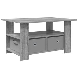 vidaXL Kavos staliukas Pilkas Sonoma 77 x 55 x 42 cm Apdirbta mediena