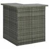 vidaXL Kampinis baro staliukas, pilkas, 100x50x105cm, poliratanas