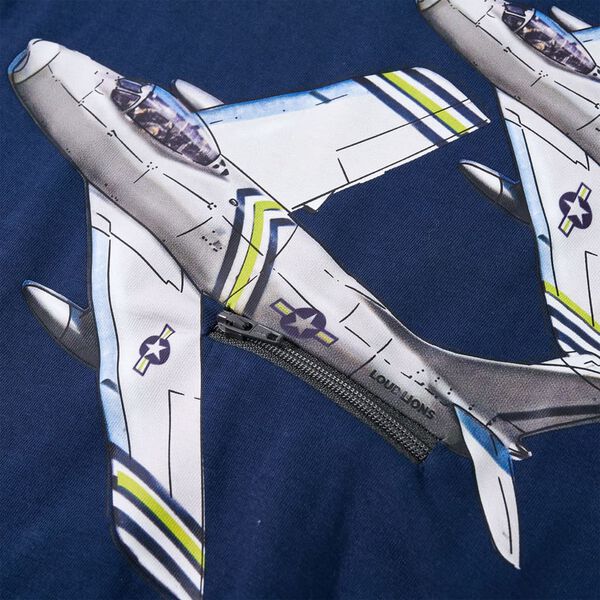 Vaikiški marškinėliai ilgomis rankovėmis, tamsiai mėlyni