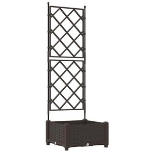 vidaXL Sodo vazonas Ruda 40 x 40 x 125,5 cm PP