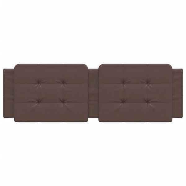 vidaXL Galvūgalio pagalvėlė, Zadar, rudos spalvos, 160cm, dirbtinė oda