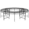 vidaXL Apvalus suoliukas aplink medį, juodas, 160cm skersmens, plienas